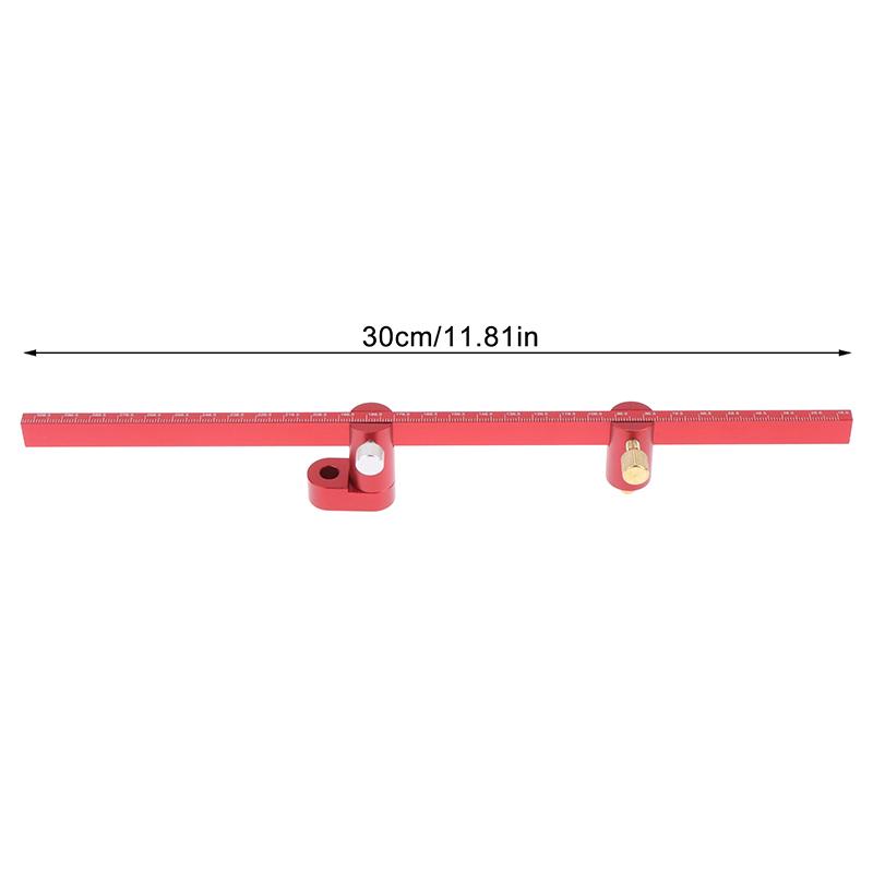 300mm Adjustable Drawing Circle Ruler Aluminum Scribing Circle Ruler Compass Woodworking Fixed-Point Circle Line Marking Gauge