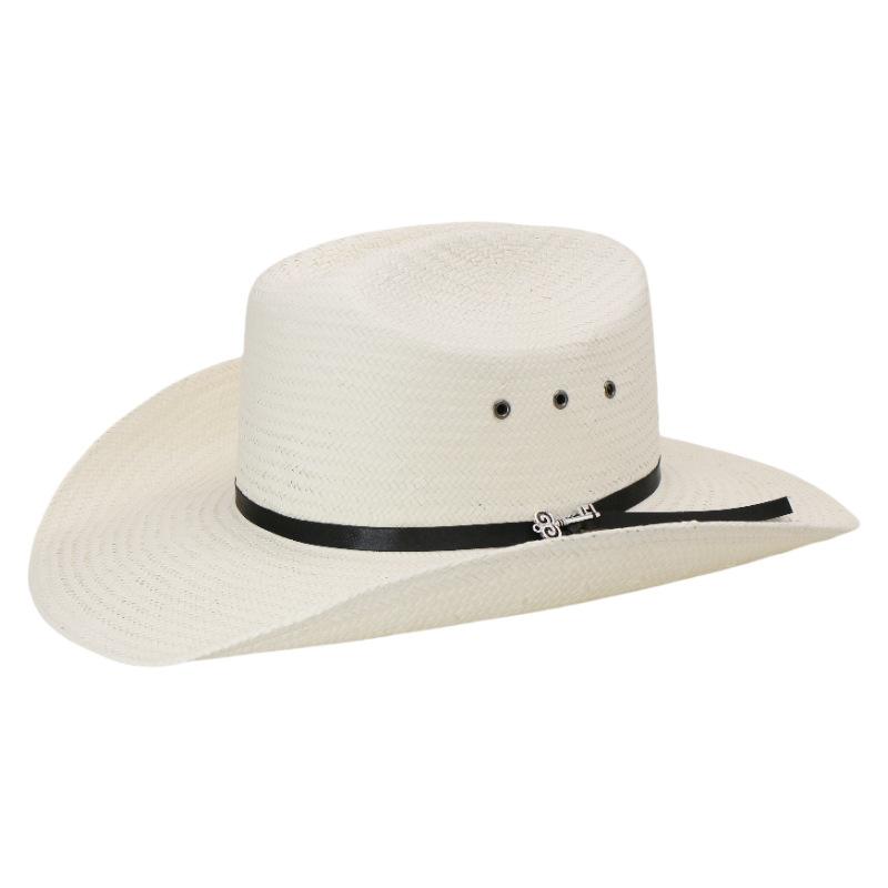 Stiff Five-Point Papyrus Knight Hat Western Panama Cowboy Hat Spring Summer Men'S Sun Hat