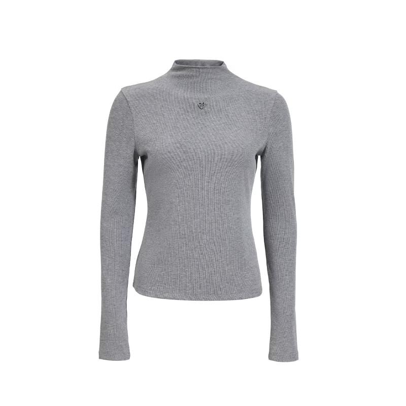 VEROMODA Women's Metal Heart Mock Neck Long Sleeve Top