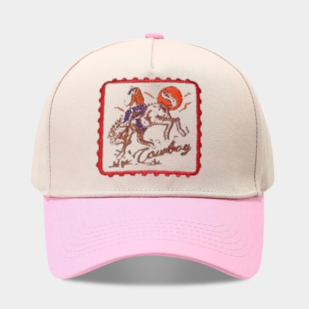 1 Men's COWBOY Riding Baseball Cap,Fashionable Five-Panel Hat,Adjustable Outdoor Casual Cap for Spring and Summer Beach Travel