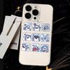 Sharks Cute sea blue pattern design Phone Case Transparent Phone Case For iPhone 16 15 14 13 12 11 Pro Max XR Plus