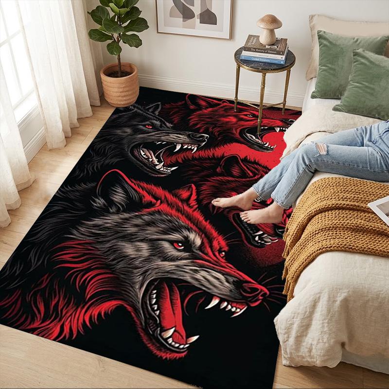 Wolf Pack Living Room Nonslip Area Rug Soft Carpet For Bedroom Game Playroom Sofa Office Home Decor Doormat Christmas Gift C9301437