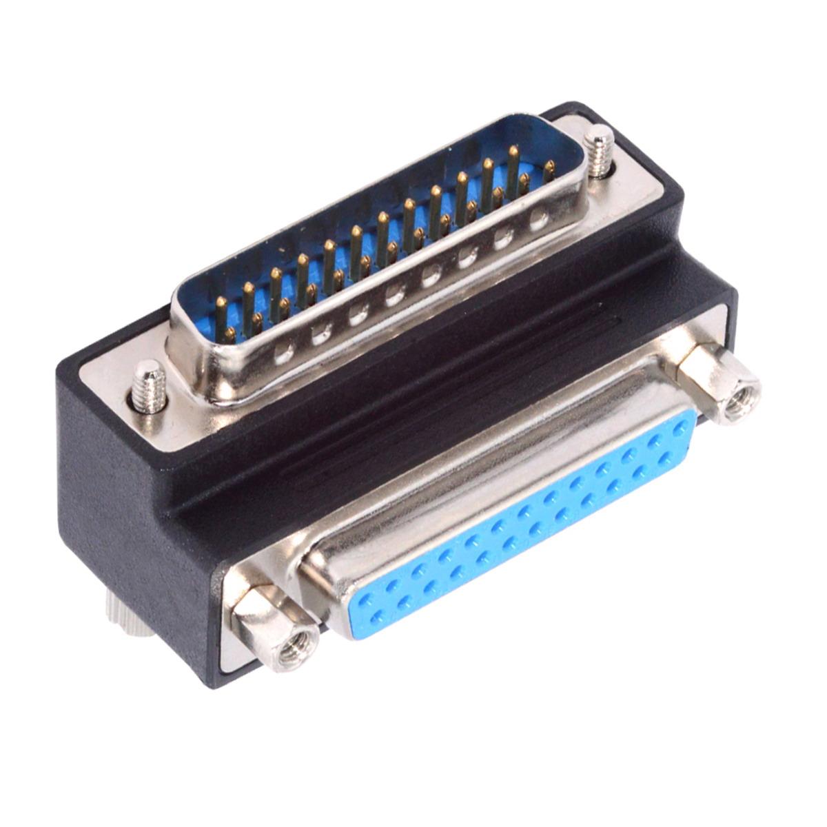 

DB-008-UP DB-25PIN Up 90-Degree Angled DSUB Parallel LPT AES/EBU 25-Pin Male Screw to Female Nut Adapter As Shown A