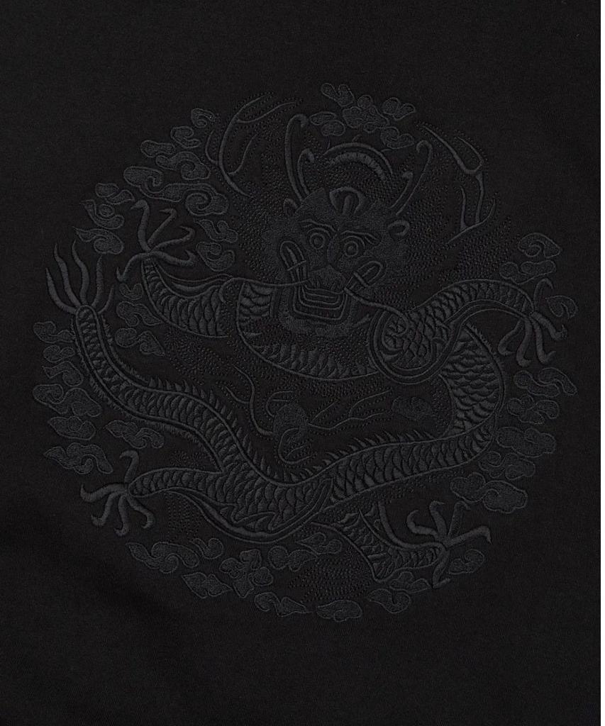 (Brushed) Traditional Embroidery Hoodie (Black)