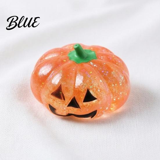 Pumpkin Head Squeeze Toy 1/4Pcs Halloween Stress Relief Toy Smiling Soft Toys Clear Glitter Office Desk for Relieve Anxiety