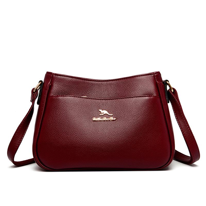 Shoulder bag women's 2025 new soft leather trend large-capacity women's diagonal span versatile multi-functional small fresh women's bag