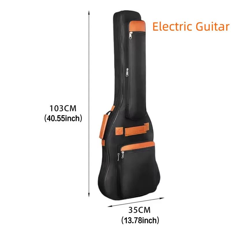 600D Oxford Fabric Electric Guitar Bag 10mm Cotton Pad Basss Backpack Durable Guitar Case Dustproof BASS Cover Suits for TELE FD