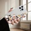 Cute Kitten Pattern Transparent Mobile Phone Case Suitable for iPhone17 16 15 14 13 12 11Pro/ Max /Plus Anti-fall and Shockproof