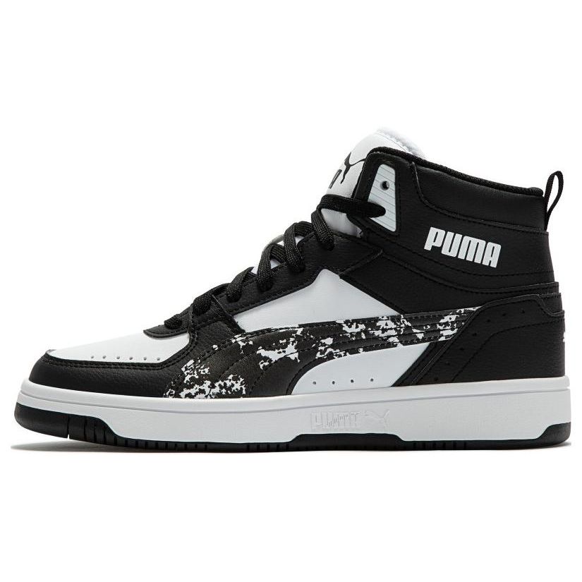 Puma Rebound Joy Camo Leather High-Top Sneakers Unisex Sneakers Black White 391904-01