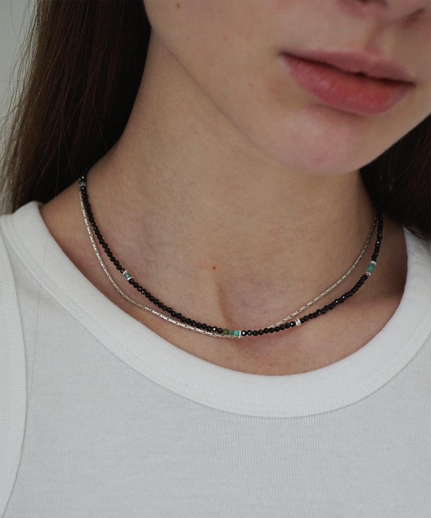 Ourpierre Glitter Necklace Black
