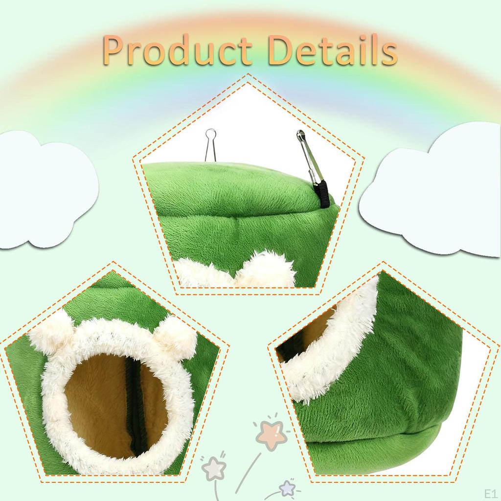 Bird Nest Birdhouse Easy Installation Velvet Winter Hanging Hammock Bed for Budgies Conure