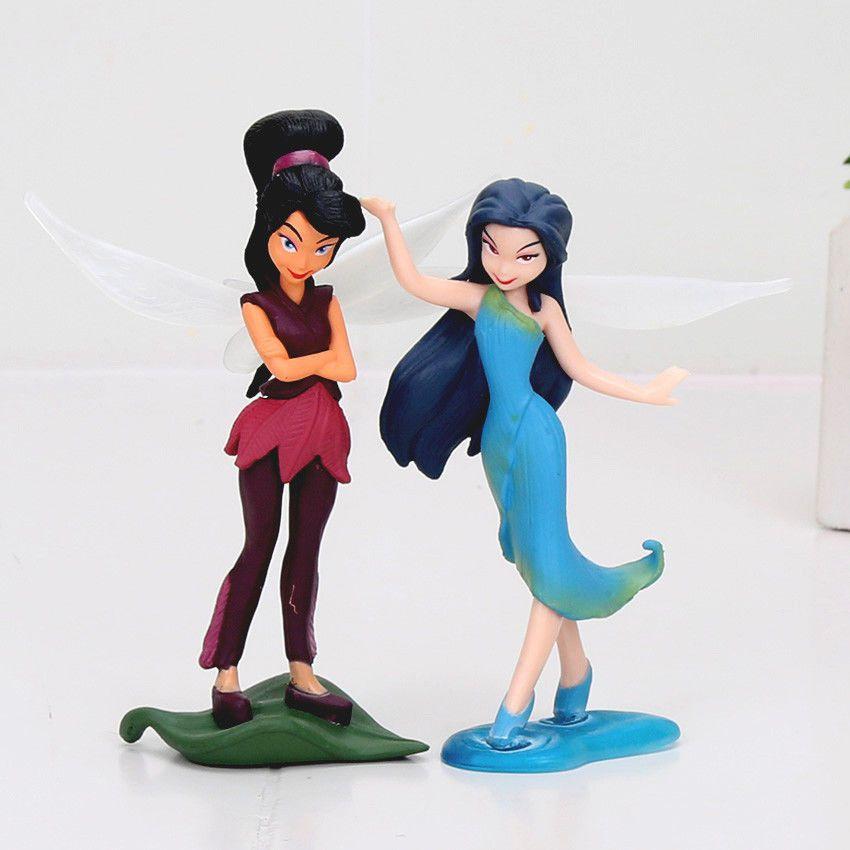 Charming 7 Pcs Tinkerbell Tinker Bell Fairy Action Figures For Kids With Stands