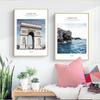 Berühmte Touristenattraktionen Leinwand Malerei Charmante Landschaft Landschaft Poster Drucke Nordic Stil Wand Kunst Bild Home Decor