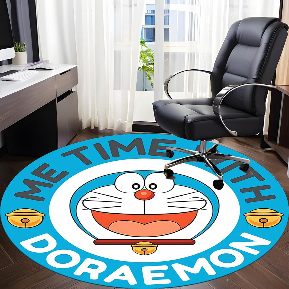 Doraemon Office Round Area Rug, Indoor Mat Suitable For Office,Bedroom Living Room Home Decor, Room Deco A0908175