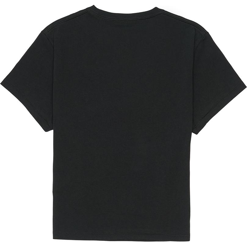 Levis Letter Logo Print Simple Round Neck Pullover Short Sleeve T-Shirt Women T-Shirts Black 0019G-0000