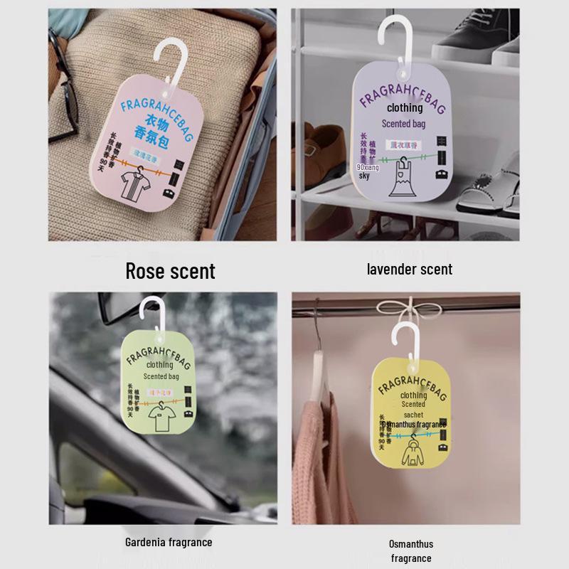5 Wardrobe Scented Sachets - Long-lasting Deodorizing Bags for Clothes