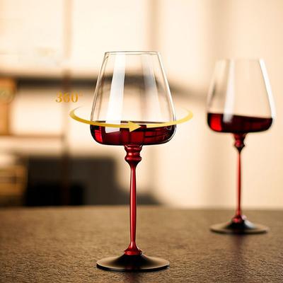 Geavanceerde Heldere Roterende Glazen Wijnglazen 500 ml Verdikte Basis Kristallen Kelk Ergonomische Houder Wijnkaraf Glazen Beker Whiskey