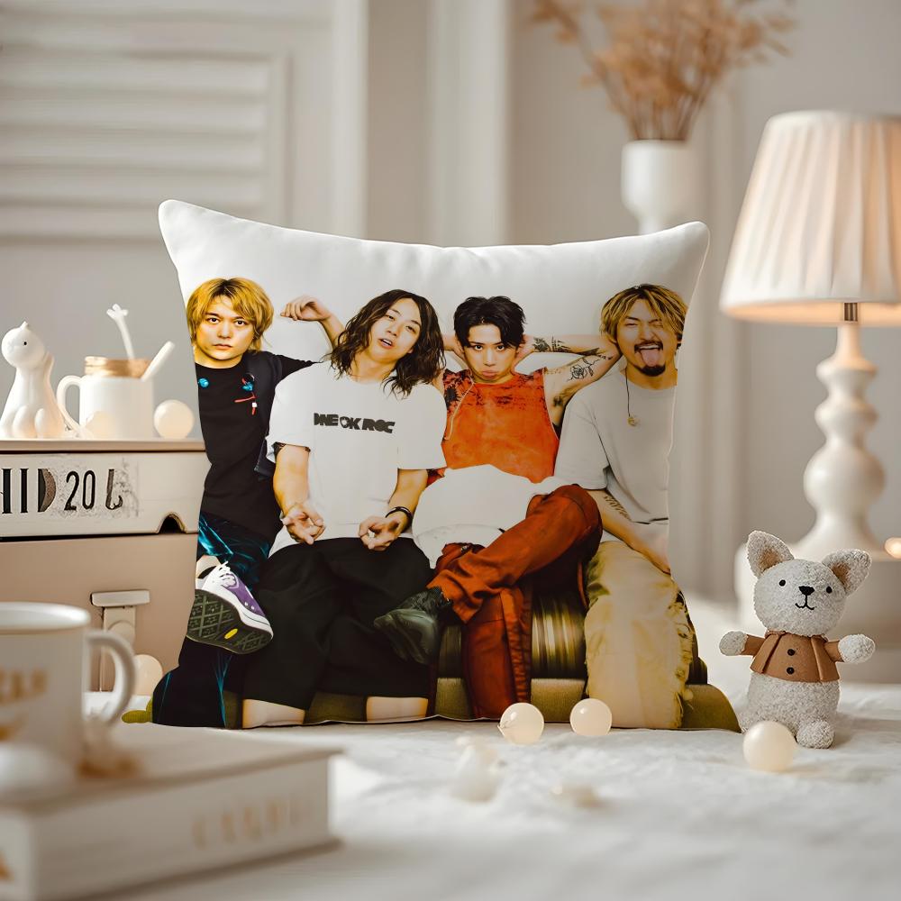 ONE OKBand OONE OK RROCK Cushion Cover Antidustmite Pillowcase Invisible zipper silky short plush Sofa cushion cover