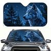 1Pcs Galactic Forest Car Windshield Sunshade UV Rays Heat Blocker Keeps Vehicle Cool Unique Design Fit Sedans SUVs Trucks RVs