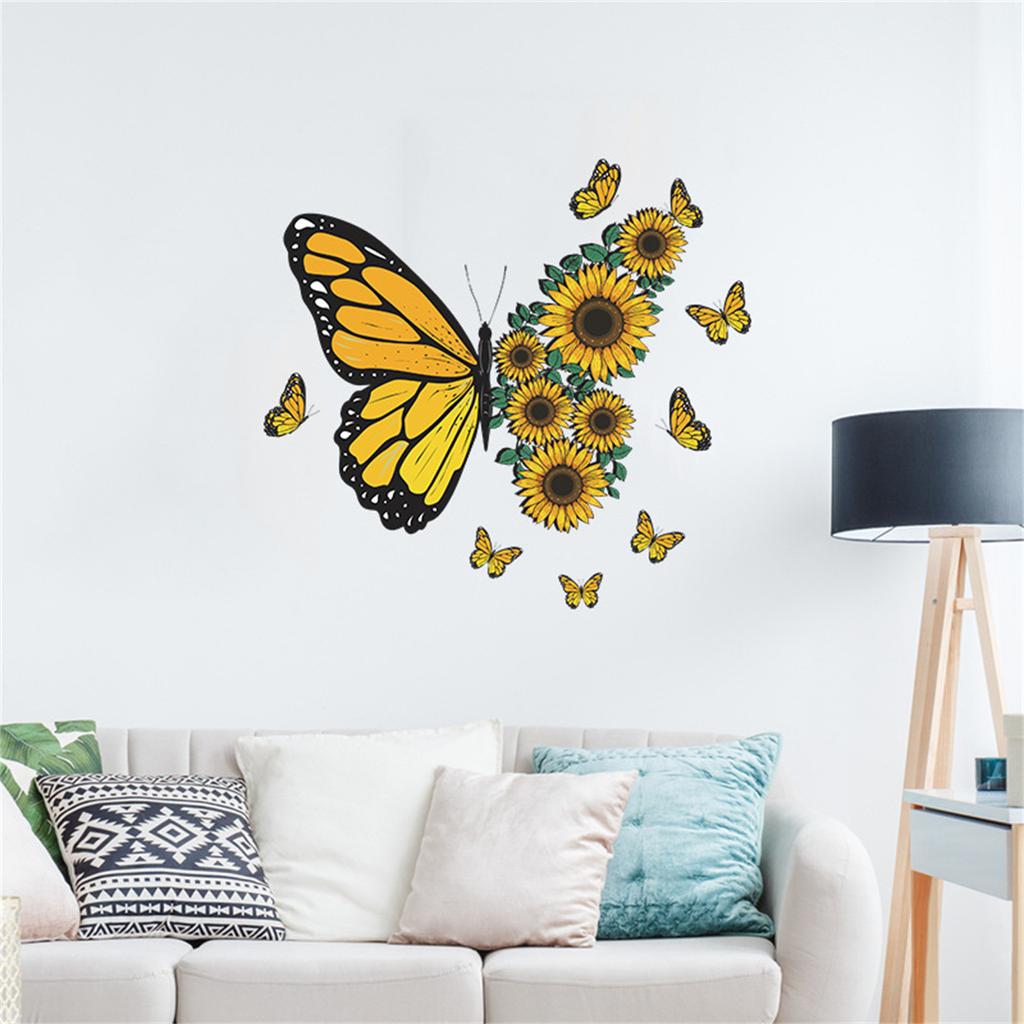 Butterfly Sunflower Spell Home Wall Decoration Wall Sticker