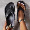 Women's Flat Flip Flops, Minimalist Solid Color Summer Slide Shoes, Casual Indoor & Outdoor Beach Slides for Holiday