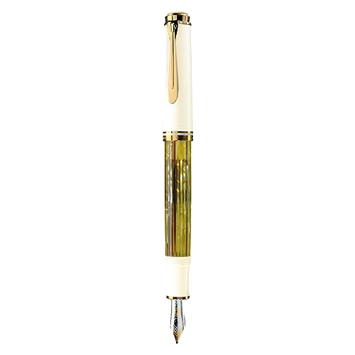 

Pelican M400 Fountain Pen, M, Medium Point, White Tortoise Souverane