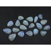 17-21MM Natural Rainbow Moonstone Pear Cabochon Loose Gemstone 19 Pcs Lot C-545