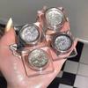 Monochrome Highlight Blush Lidschatten-Palette Langanhaltender perlmuttartiger Glitzerschimmer Hervorhebender hochpigmentierter Lidschatten für alle Gesichts-Make-up-Looks