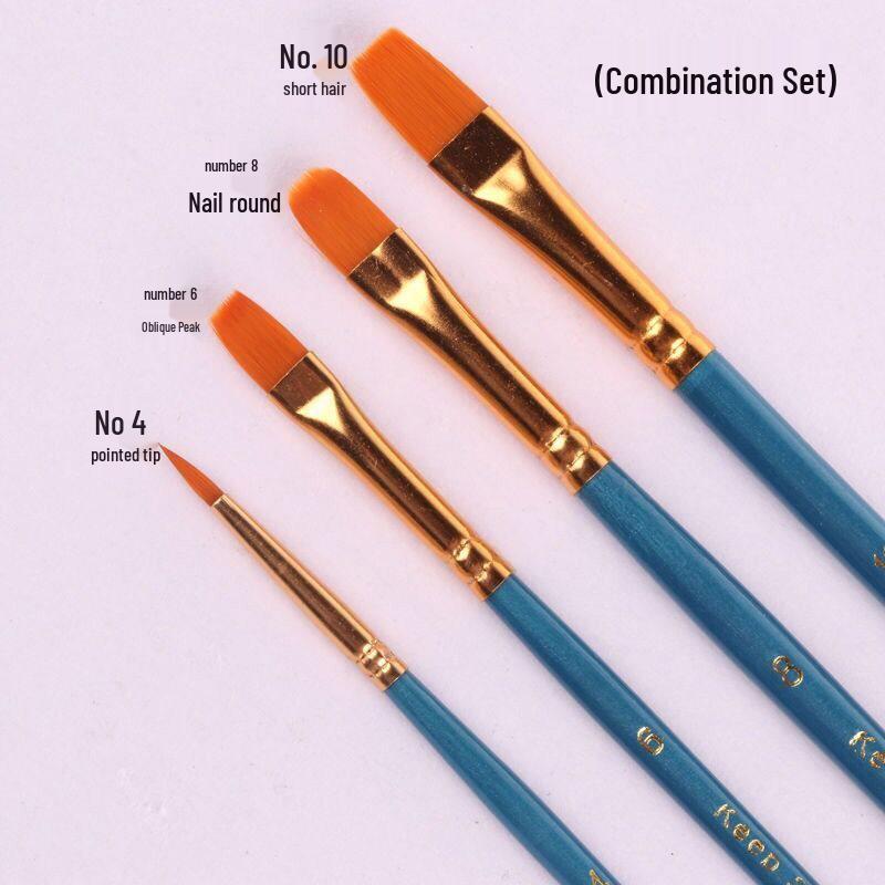 10-Piece Nylon Gouache & Acrylic Paintbrush Set for Students