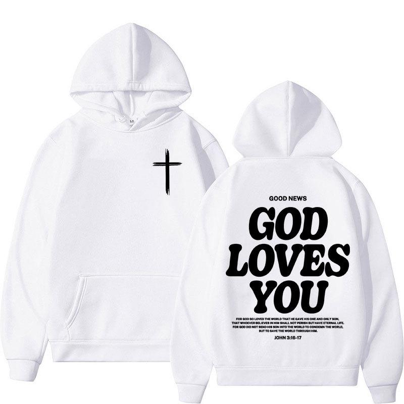 Harajuku Aesthetic Christian Jesus Church Hoodie Bible Verse Unisex Cool Casual Streetwear Y2K Street Fashion Pullover Clothing