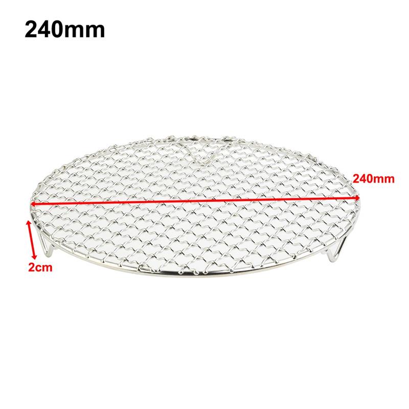 Stainless Steel Round Bbq Net Grill Mesh Roast Nets Bacon Grill Tool Iron Nets Non-Stick Bbq Mat Grid Outdoor Barbecue Accessory