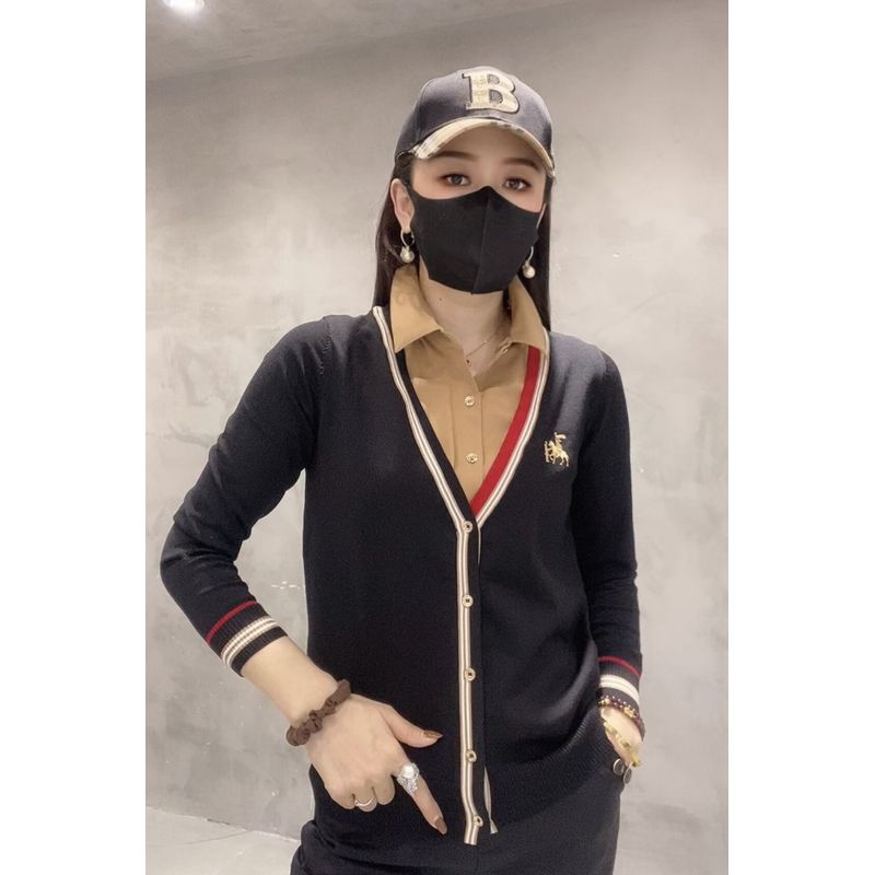 

Women s New Casual All-Matching Striped Long Sleeve Blouse Collar Black XL