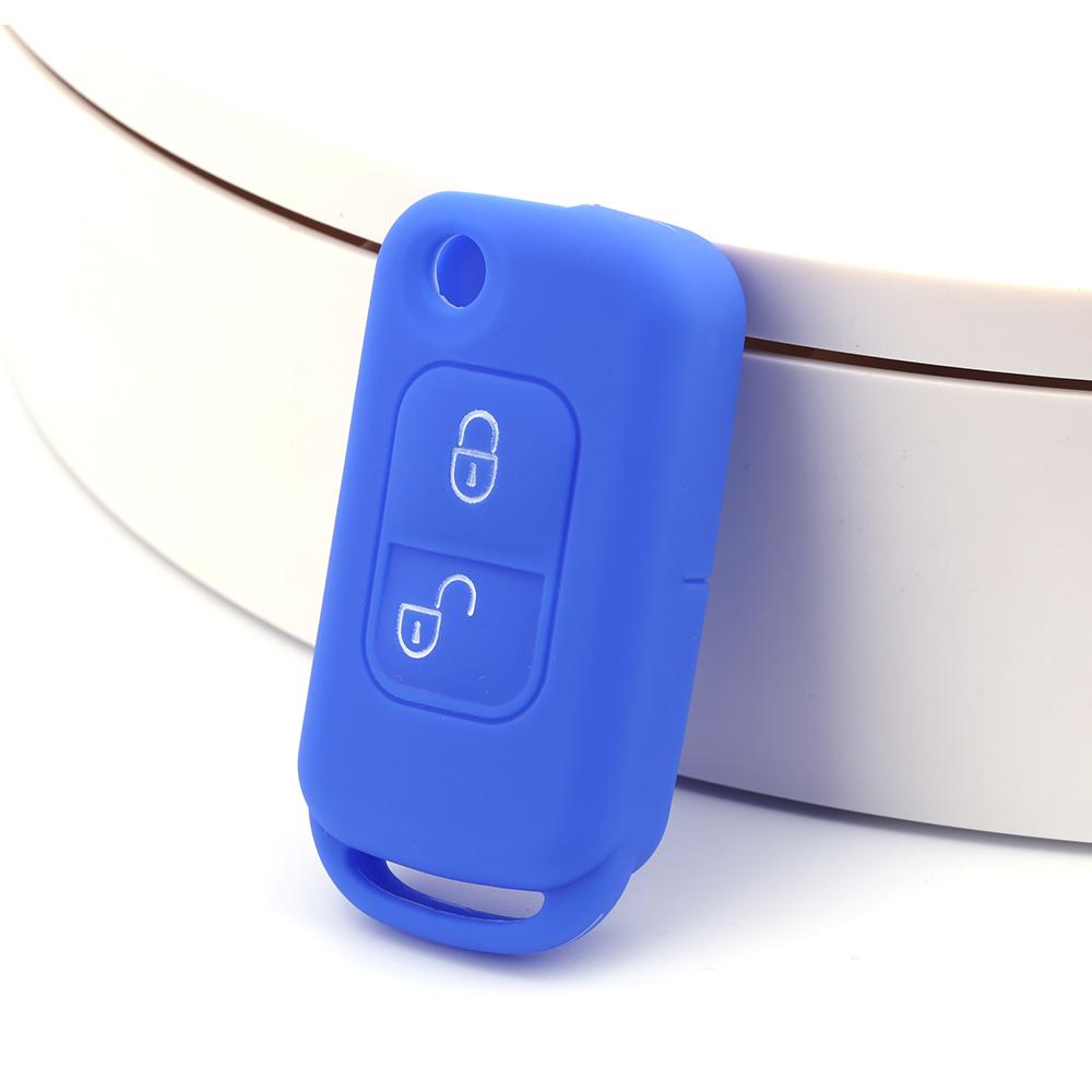 Silicone Cover Flip Folding Remote Car Key Case for Mercedes Benz W168 A170 SLK R170 E113 Class A/C/E/S W202 W203 Alarm