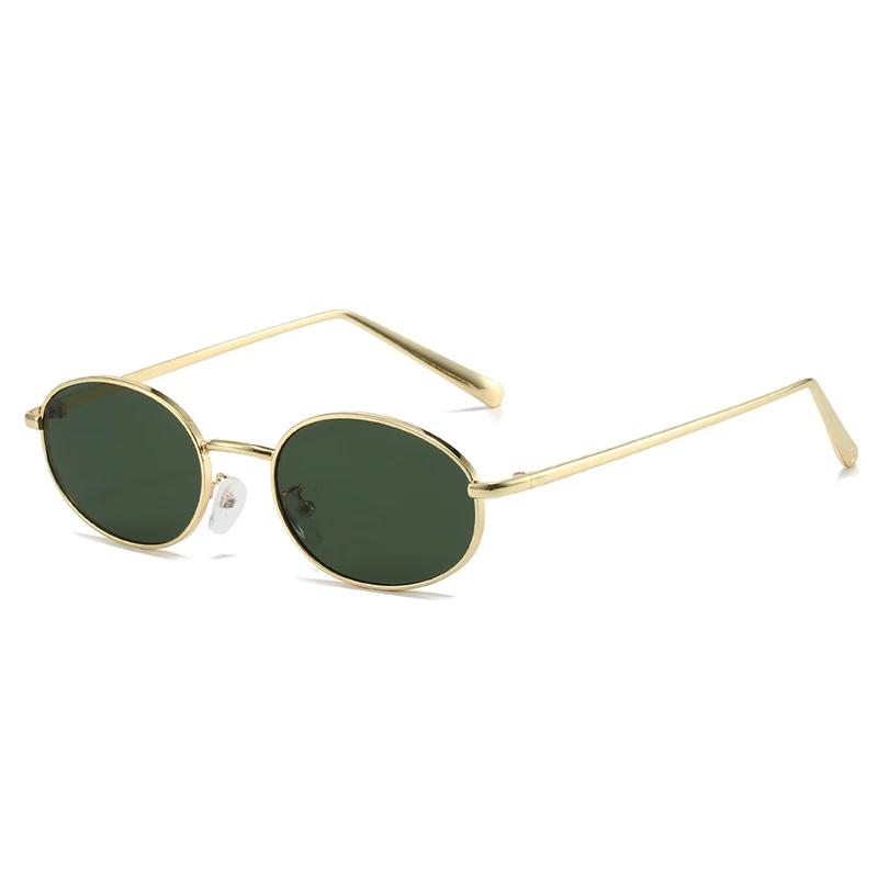 New Retro Small Oval Metal Frame Women Sunglasses UV400 Men Punk Sun Glasses