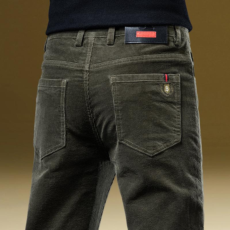 Pánské 2025 Slim Fit Manšestrové Ležérní Business Kalhoty