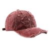 Distressed Baseball Cap with Holes Outdoor Sun Hat