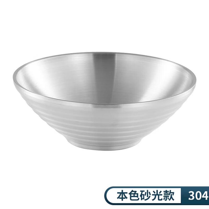 Japanese-Style Double-Layer Insulated Stainless Steel Ramen Bowl 16cm