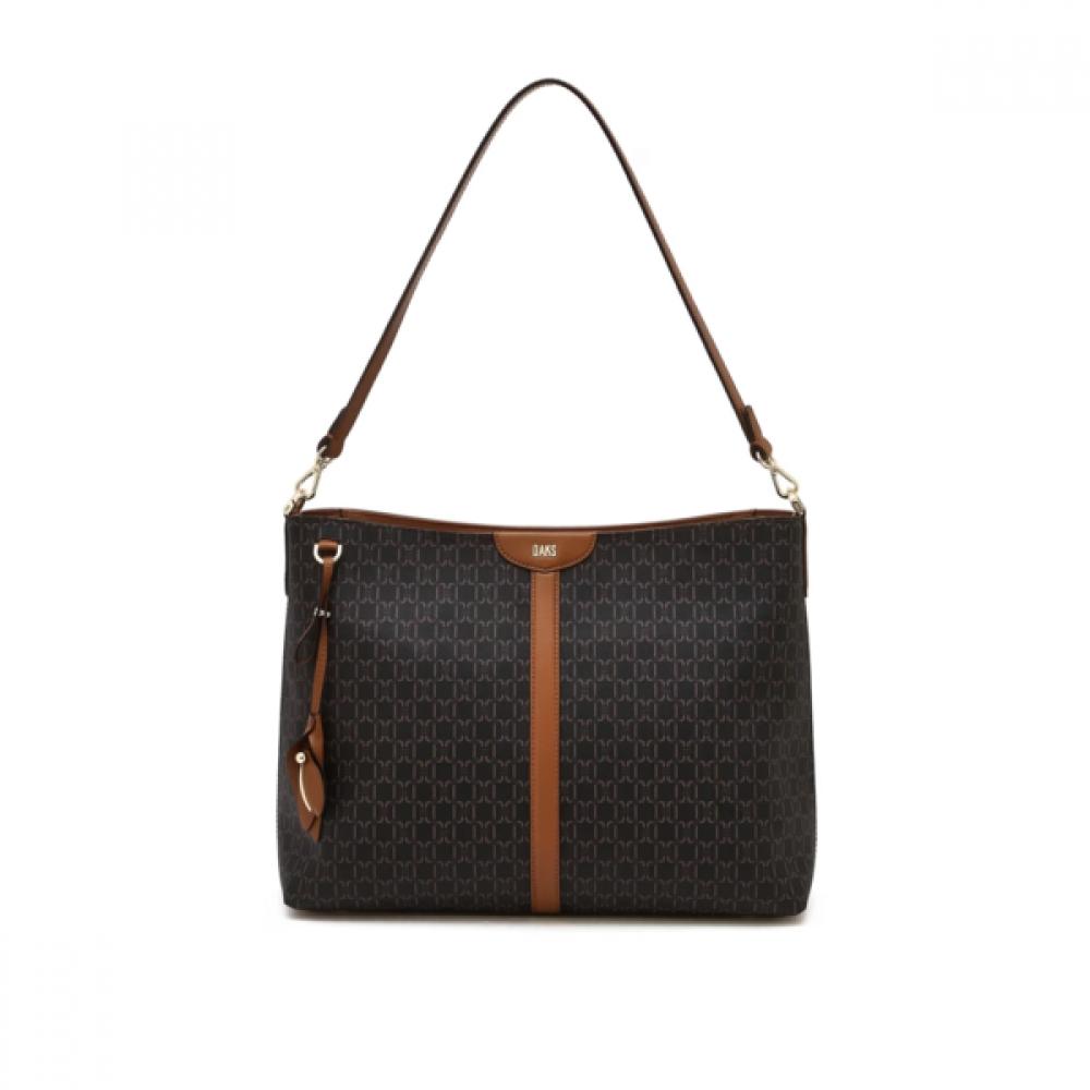 Daks Brown Dd Logo Leather Shoulder Bag Dcba6f864w3