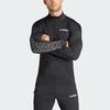 adidas Terrex Xperior Long Sleeve Sweatshirt Letter Print Fitness Top Men Tops Black HZ6252