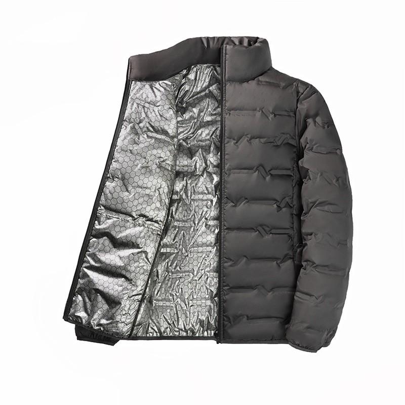 Men Winter White Duck Down Jacket Warm Thick Stand Collar Windproof Puffer Jacket Youth Simple Solid Waterproof Jacket