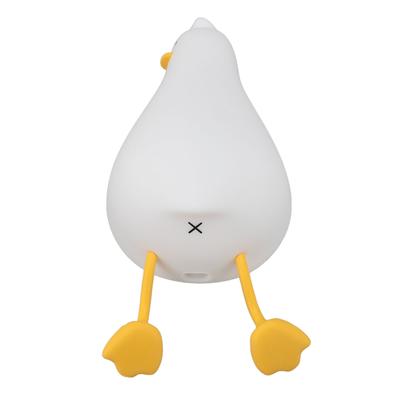 Duck Sleep Lamp Silicone Cute Animal Shaped USB Rechargeable Mini Clapping Night Light