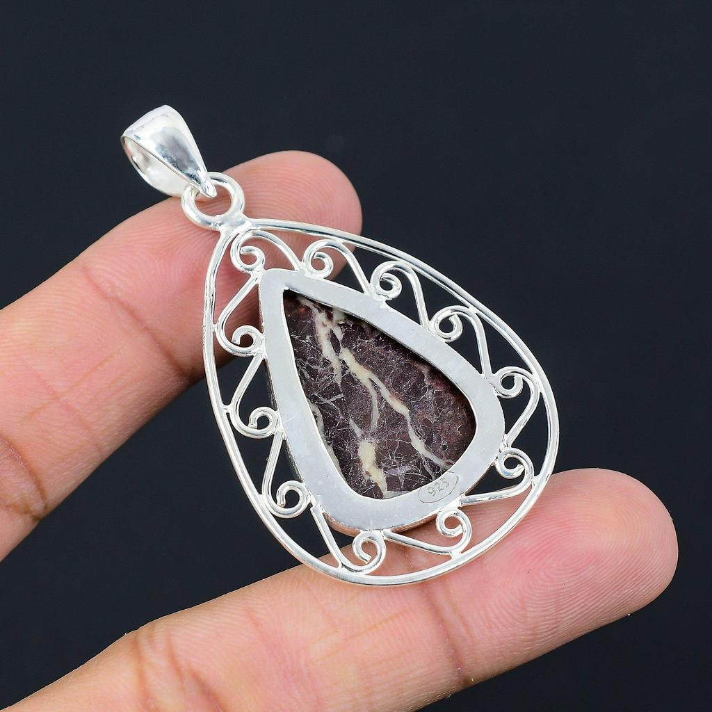 Friendship Day Sale 925 Sterling Silver Natural Coconut Jasper Pendant Jewelry