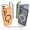 Magnetic Iron Ring Phone Case for Samsung Galaxy S21 Ultra Matte Soft TPU Shockproof Cover