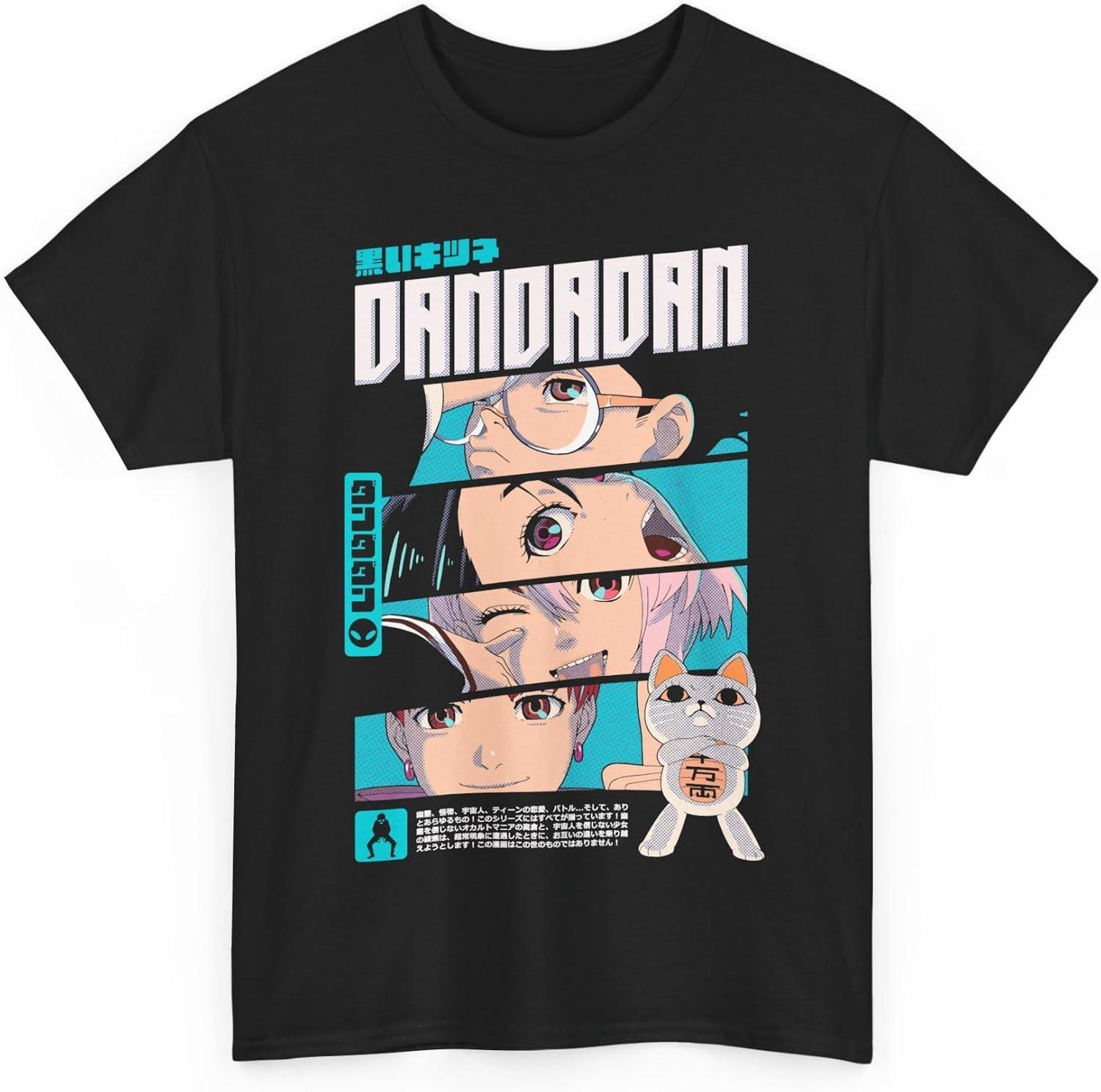 Unisex Tee Dandadan Cat Turbo-Granny Cute Anime Manga Cat T-Shirt Dan Da Dan Tee XXXXXL чёрный