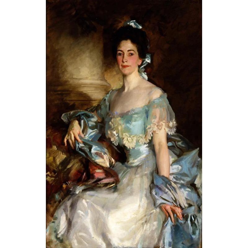 John Singer Sargent Berühmter Maler Weibliches Porträt Sammlung Poster Elegante Frau Leinwandgemälde Wandkunst Raum Heimdekor
