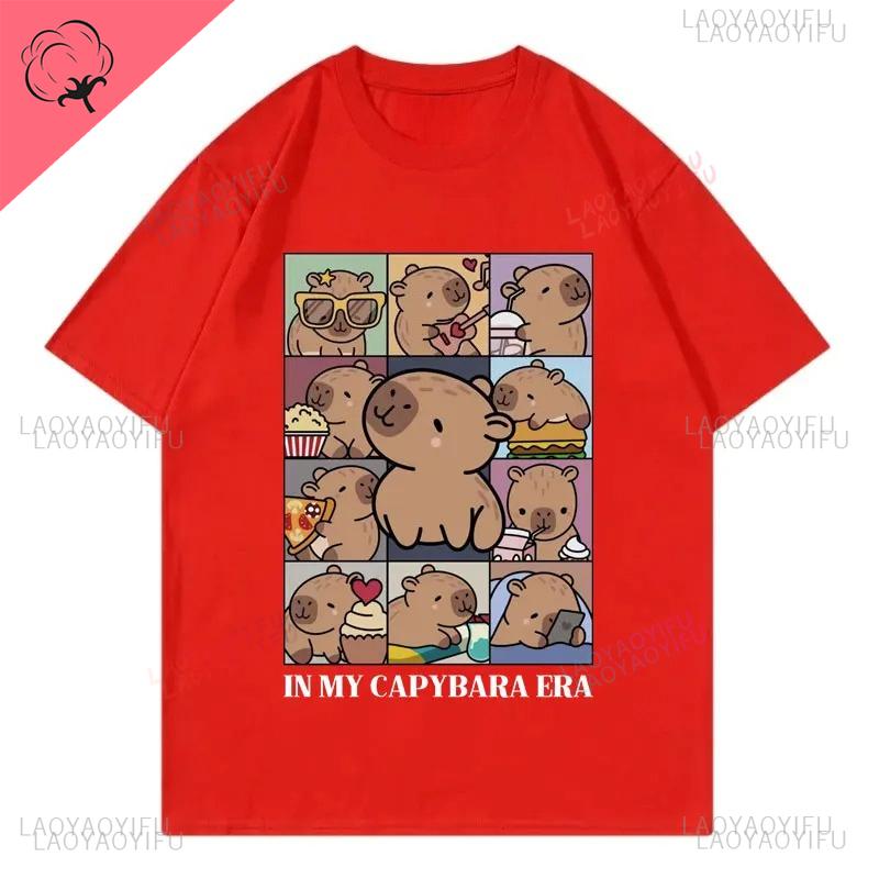In My Capybara Era TShirt Men Casual Clothing Fashion Y2k Short Sleeve Tshirt Summer Casual Loose Streetwear Printed TShirts