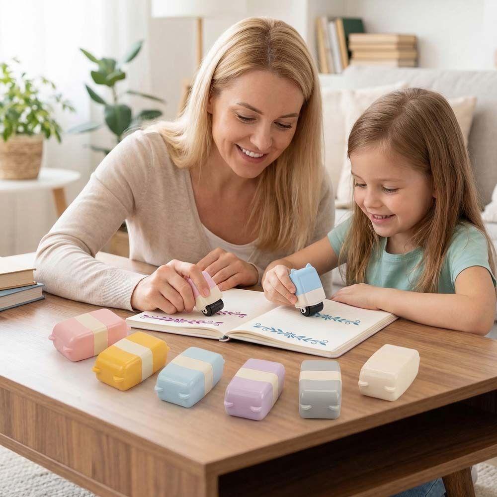 Convenient Pattern Roller Stamp Score Printing Painting Graffiti Gifts Toy Diary Album