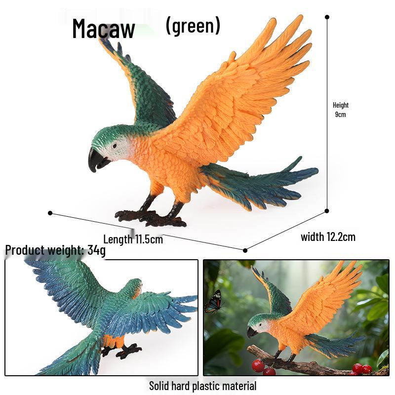 Children's Animal Simulation Toy Set: Eagle, Falcon, Secretary Bird, Owl Figurines