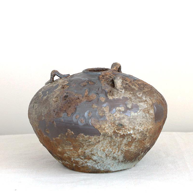 Retro Wabi-Sabi Zen Pottery Vase for Home and Hotel Decor