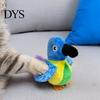 Funny Feathered Cat Teaser Chirping Bird Toy, Interactive Plush Parrot Soft Stuffed Safe Toys for Kittens Pounce Toy Indoor Cats And Kittens,